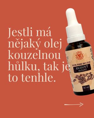 Ricinový olej, malá lahvička s velkou silou ✨ Za studena lisovaný poklad, který intenzivně vyživuje vlasy, podporuje růst...